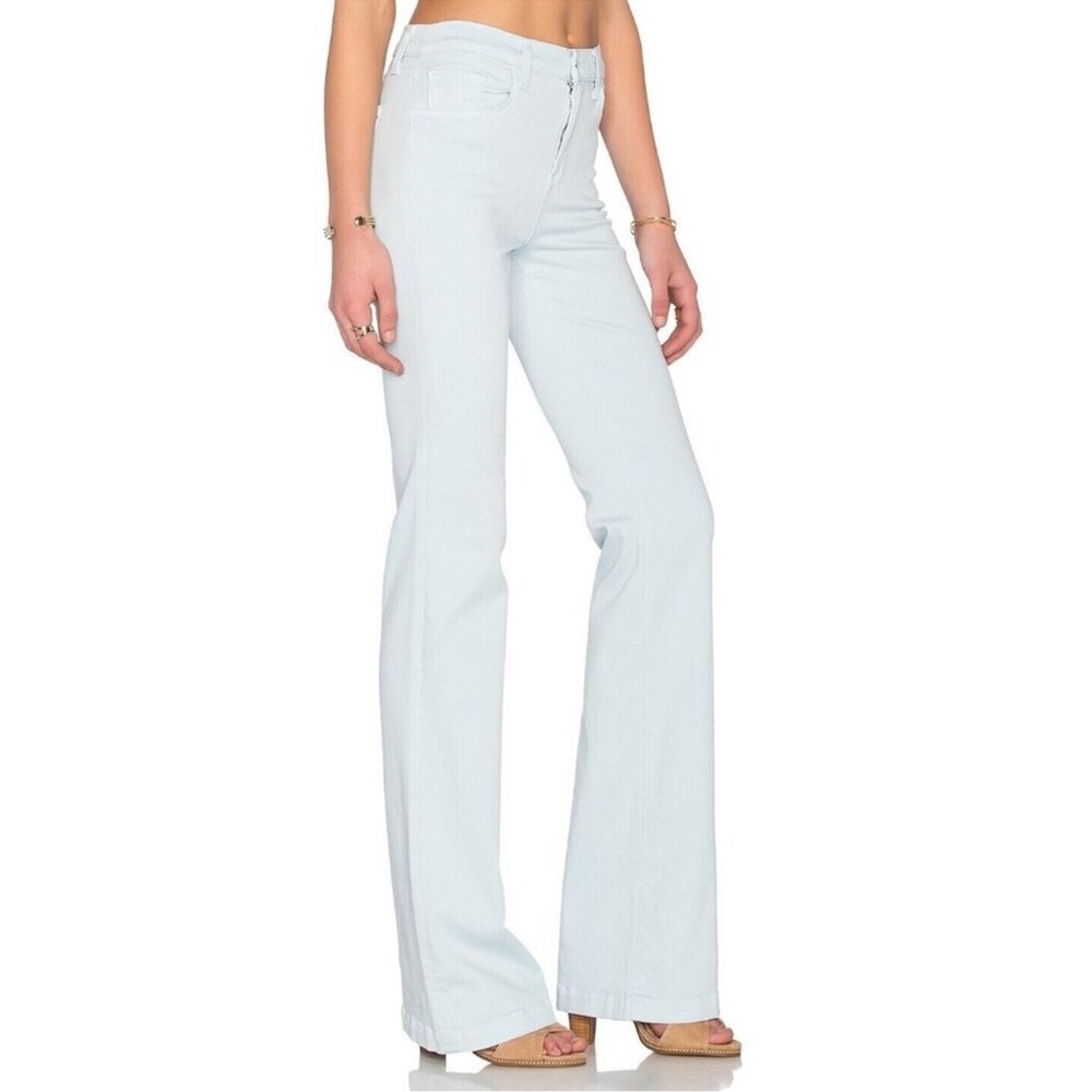 J Brand Dasha Hi rise Flare Photo Ready Stretch Jeans In Winter Sky NWT size 28
